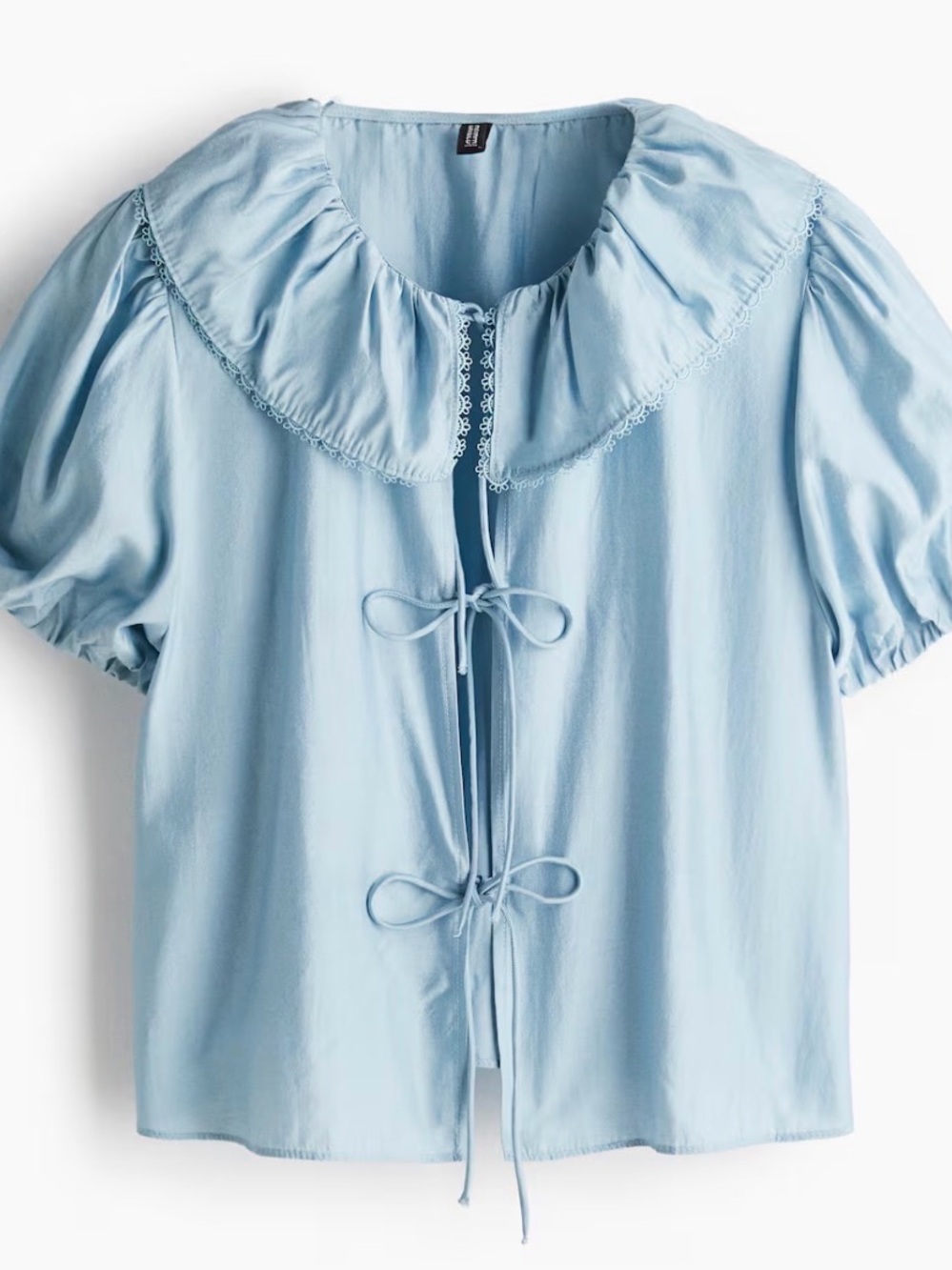 Tie-front blouse